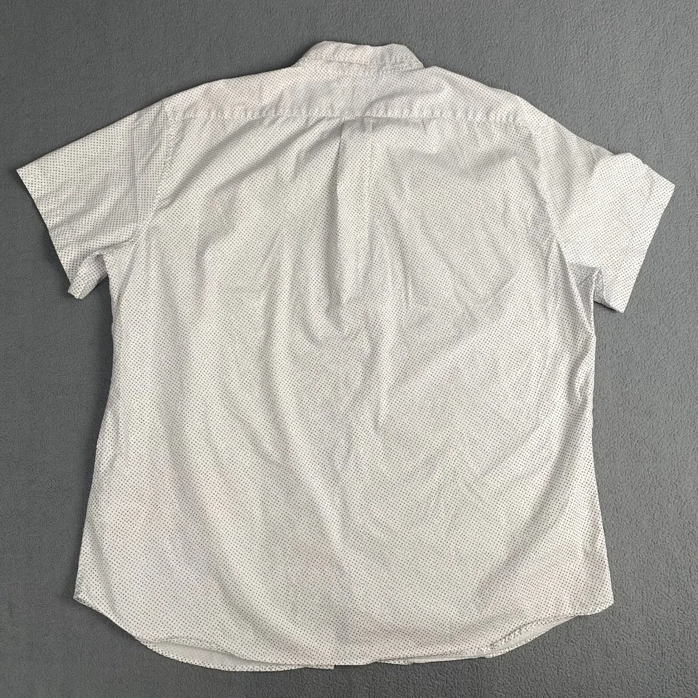 J. Crew Men's size XXL Slim Fit Stretch Short-Sleeve Shirt White,Pocket‎